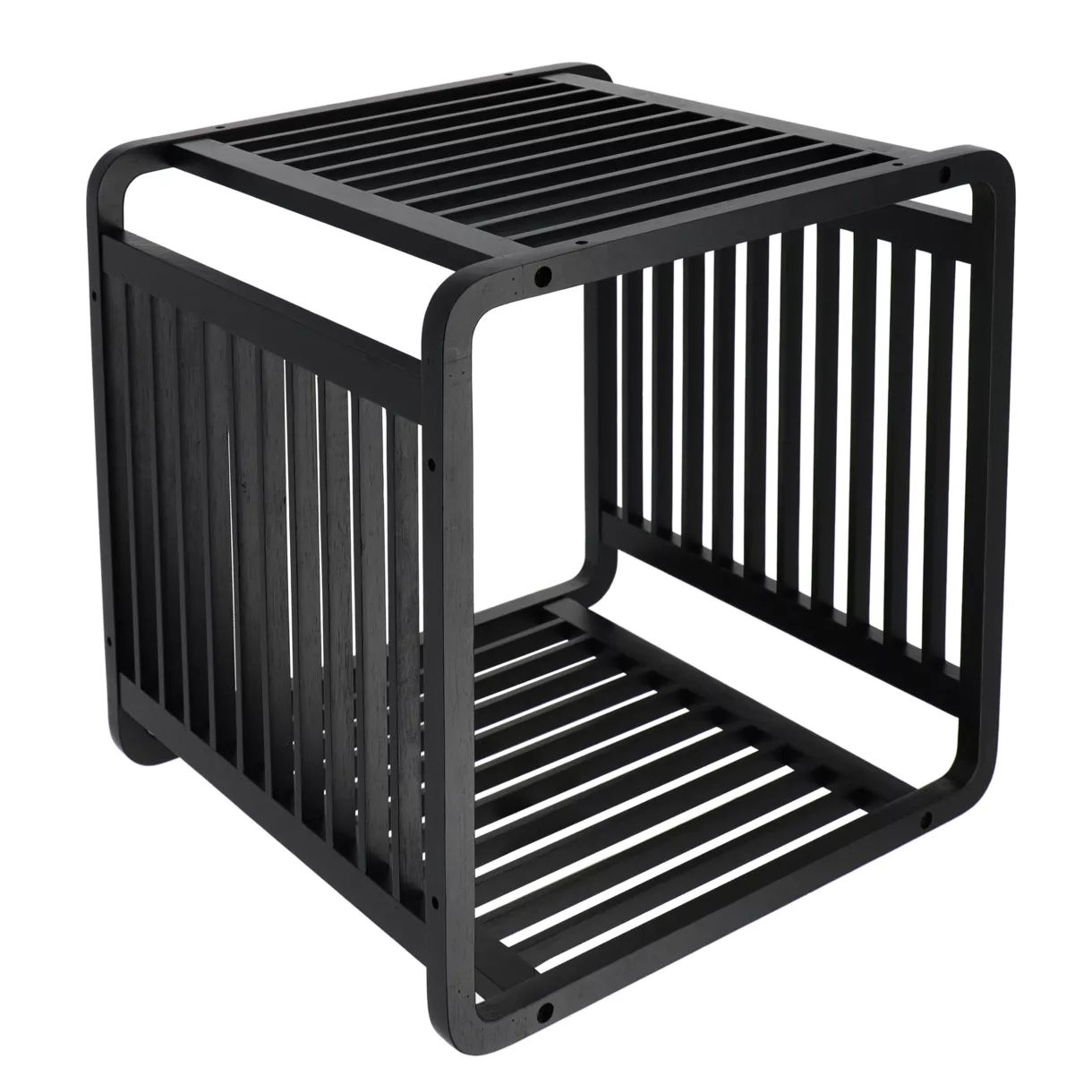 eminza Meuble de rangement empilable (33 x H33 cm) Smart Kube Noir