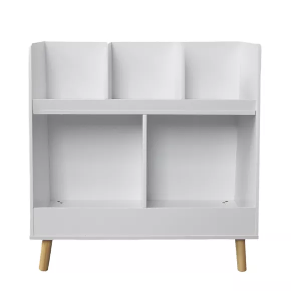 Eminza Meuble De Rangement Enfant Bois 5 Cases (H70 Cm) Hector Blanc