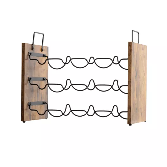 Eminza Meuble Range-bouteilles Industriel 12 Emplacements (H40 Cm) Lucas Noir