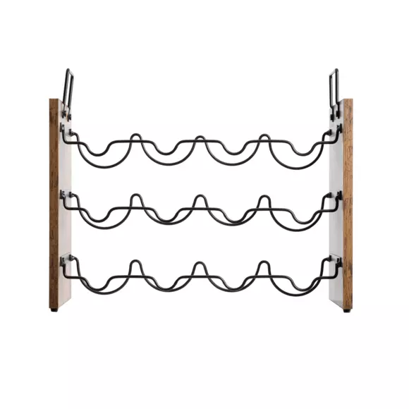 Eminza Meuble Range-bouteilles Industriel 12 Emplacements (H40 Cm) Lucas Noir