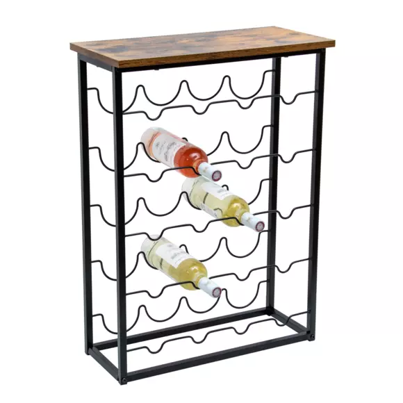 Eminza Meuble Range-bouteilles Industriel 20 Emplacements (H74 Cm) Victor Noir