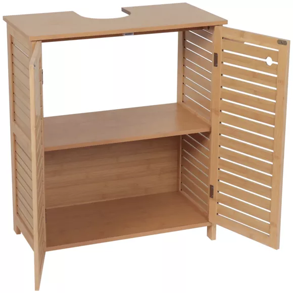 Eminza Meuble Sous Lavabo Avec Porte-serviette (67 X H70 Cm) Trinidad Naturel