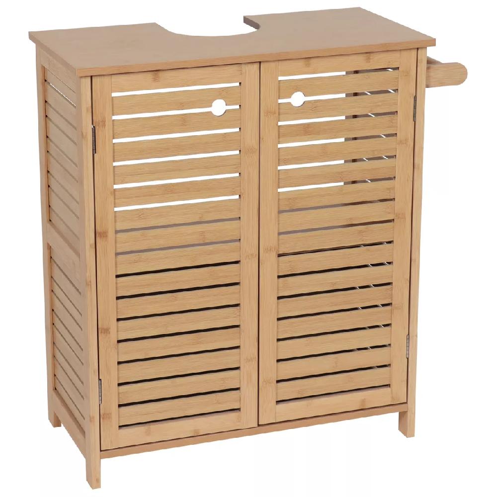 eminza Meuble sous lavabo avec porte-serviette (67 x H70 cm) Trinidad Naturel