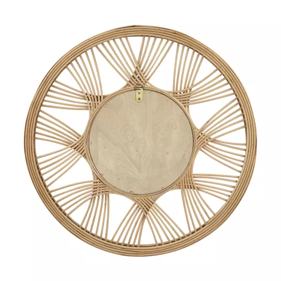 Eminza Miroir Mural Rotin Rond (D45 Cm) Honiara Naturel