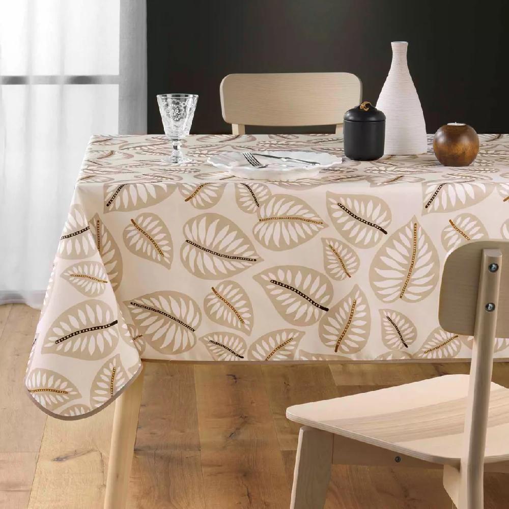 eminza Nappe carrée anti tache (150 x 150 cm) Alma Beige