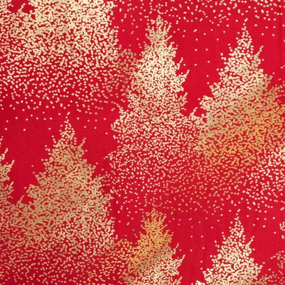 Eminza Nappe De Noël Rectangulaire (140 X 240 Cm) Sapin Rouge