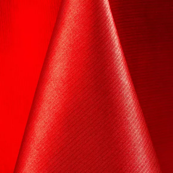 Eminza Nappe De Noël Rectangulaire (140 X 240 Cm) Satin Rouge
