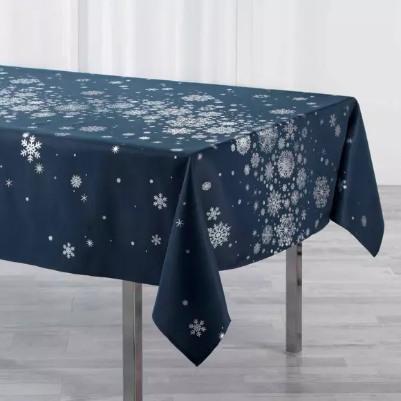 Eminza Nappe De Noël Rectangulaire (150 X 240 Cm) Constellation Bleu