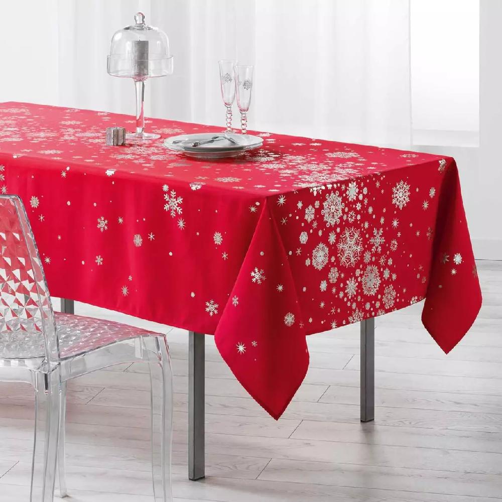 eminza Nappe de Noël rectangulaire (150 x 240 cm) Constellation Rouge
