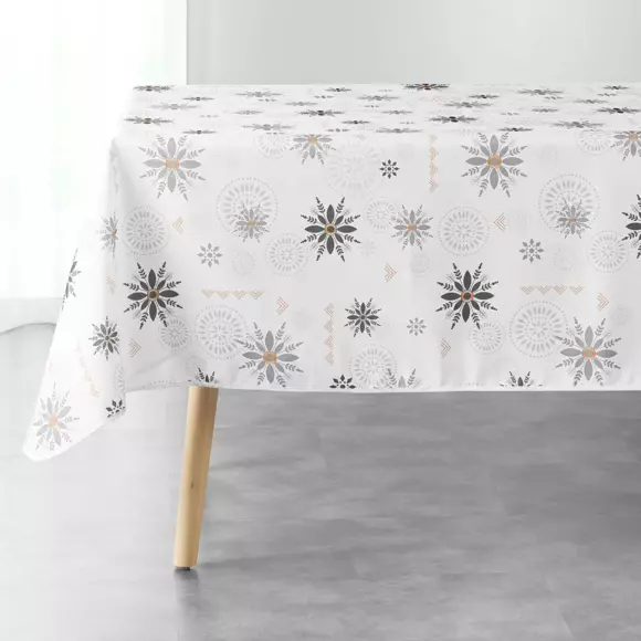 Eminza Nappe De Noël Rectangulaire (150 X 240 Cm) Enchanté Blanc