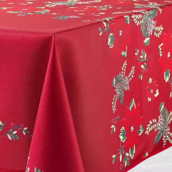 Eminza Nappe De Noël Rectangulaire (150 X 240 Cm) Isadora Rouge