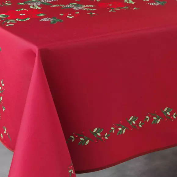 Eminza Nappe De Noël Rectangulaire (150 X 240 Cm) Isadora Rouge