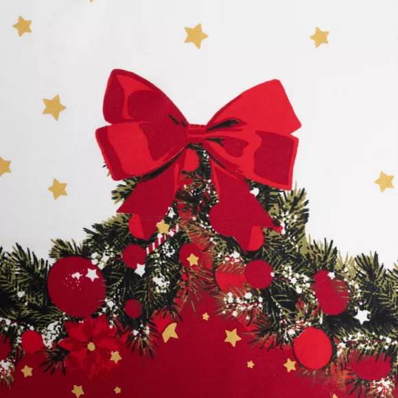 Eminza Nappe De Noël Rectangulaire Coton (140 X 240 Cm) Guirlande Festive