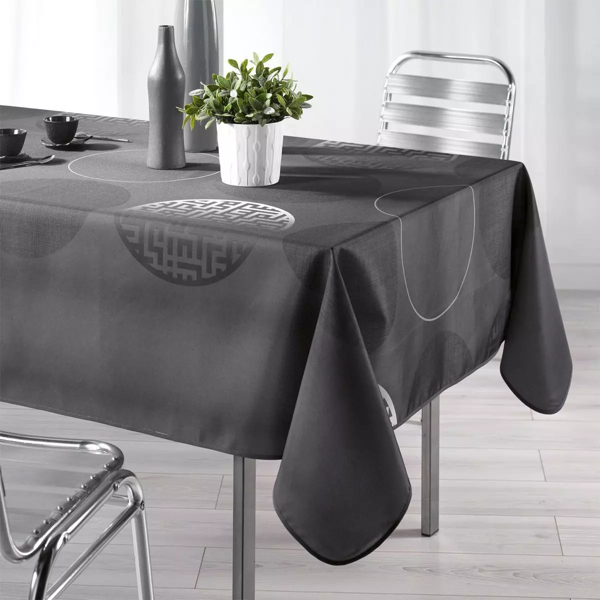 eminza Nappe rectangulaire (150 x 240 cm) Kosmo Anthracite