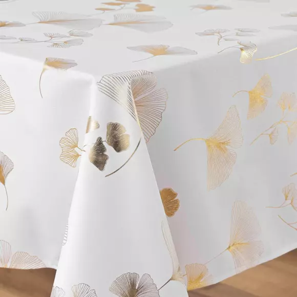 Eminza Nappe Rectangulaire (150 X 300 Cm) Bloomy Blanche