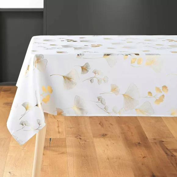 Eminza Nappe Rectangulaire (150 X 300 Cm) Bloomy Blanche