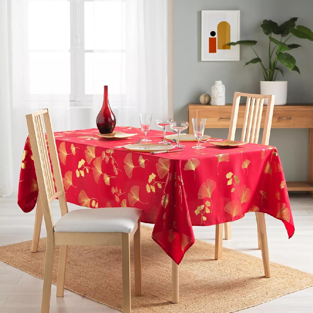 eminza Nappe rectangulaire (150 x 300 cm) Bloomy Rouge