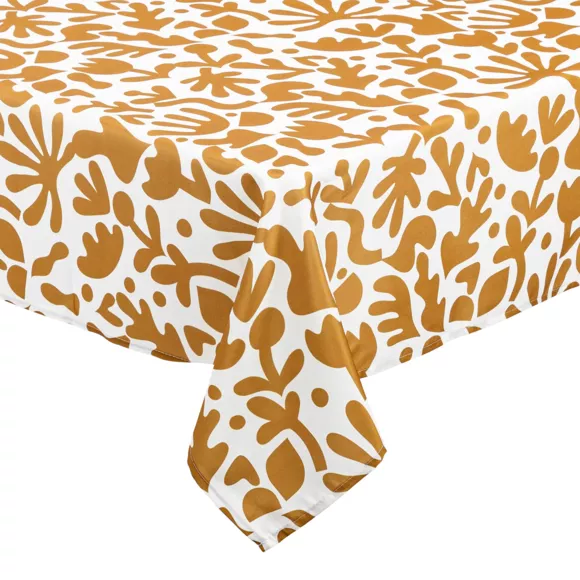 Eminza Nappe Rectangulaire Anti Tache (140 X 240 Cm) Jolan Jaune Ocre