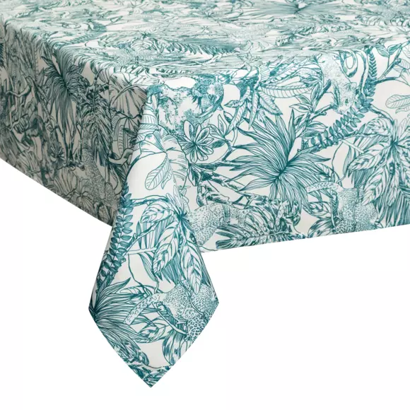 Eminza Nappe Rectangulaire Anti Tache (140 X 240 Cm) Jungle Verte