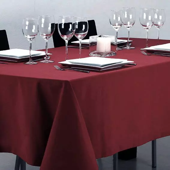 eminza Nappe rectangulaire anti tache (140 x 240 cm) Lina Rouge bordeaux