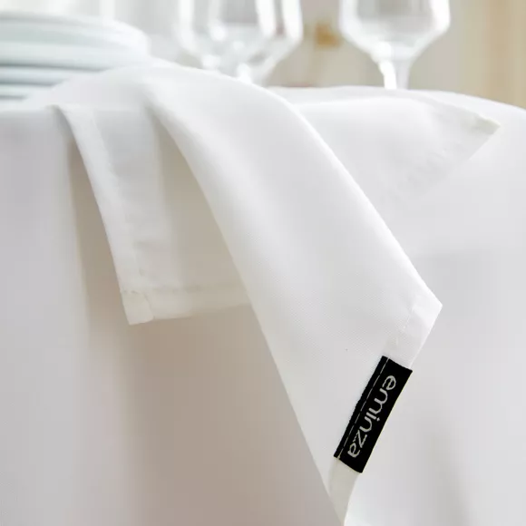 Eminza Nappe Rectangulaire Anti Tache (140 X 300 Cm) Elise Blanche