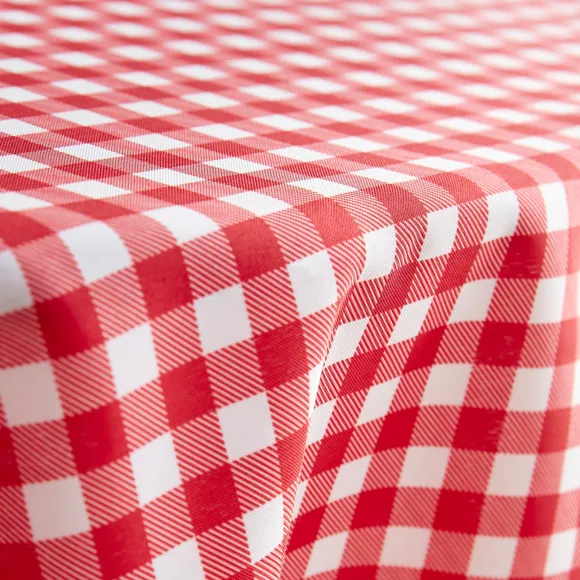 Eminza Nappe Rectangulaire Anti Tache (140 X 350 Cm) Elise Vichy Rouge