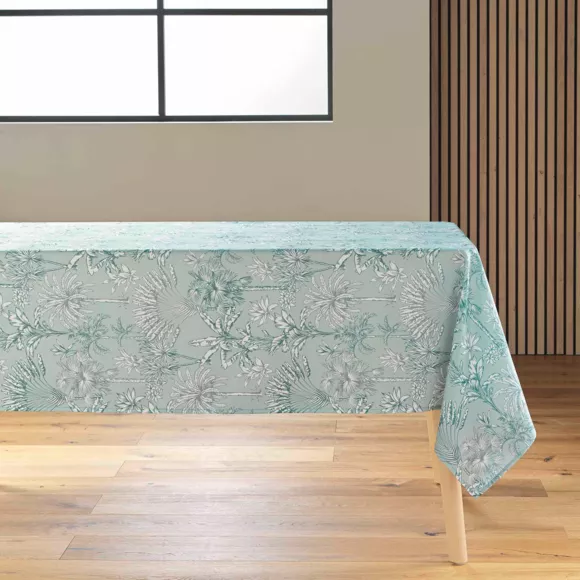 Eminza Nappe Rectangulaire Anti Tache (145 X 240 Cm) Canarie Vert Sauge