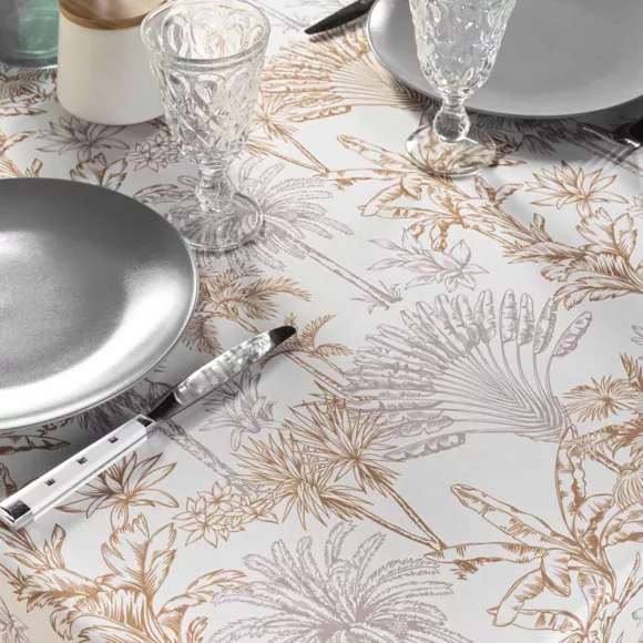 Eminza Nappe Rectangulaire Anti Tache (145 X 240 Cm) Canarie Beige