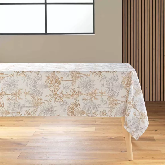 Eminza Nappe Rectangulaire Anti Tache (145 X 240 Cm) Canarie Beige