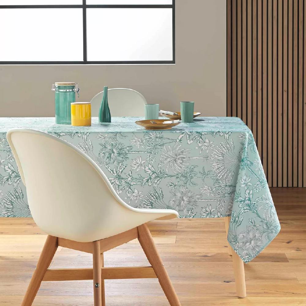 eminza Nappe rectangulaire anti tache (145 x 240 cm) Canarie Vert sauge