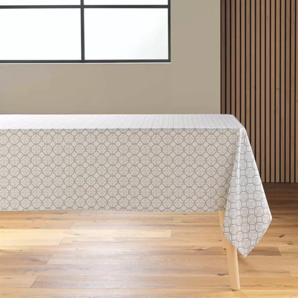 Eminza Nappe Rectangulaire Anti Tache (145 X 240 Cm) Costaria Beige