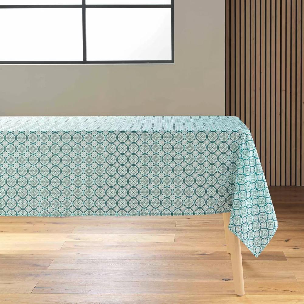 eminza Nappe rectangulaire anti tache (145 x 240 cm) Costaria Vert sauge