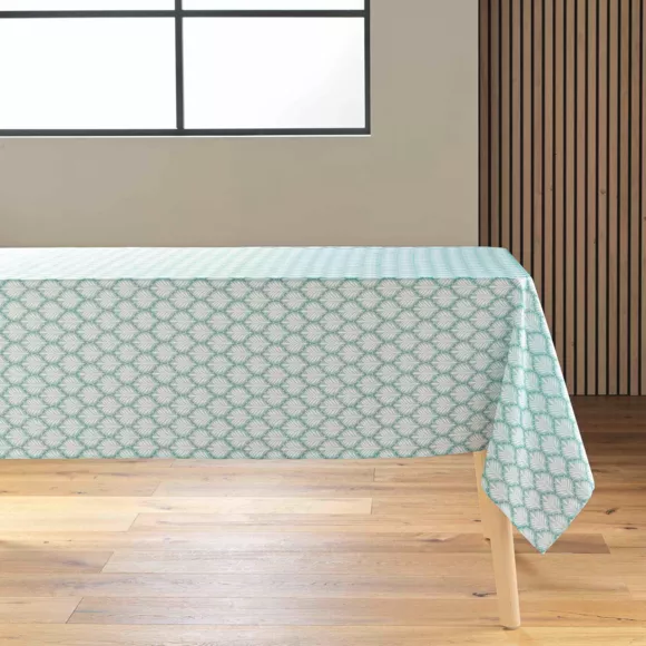 Eminza Nappe Rectangulaire Anti Tache (145 X 240 Cm) Davia Vert Sauge