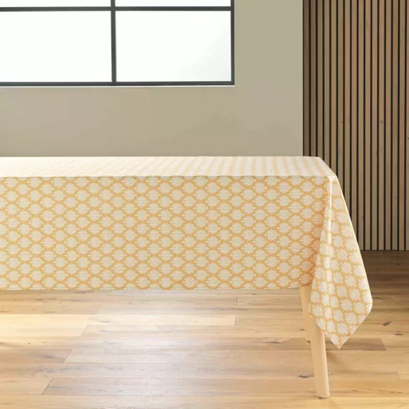 Eminza Nappe Rectangulaire Anti Tache (145 X 240 Cm) Davia Jaune Ocre
