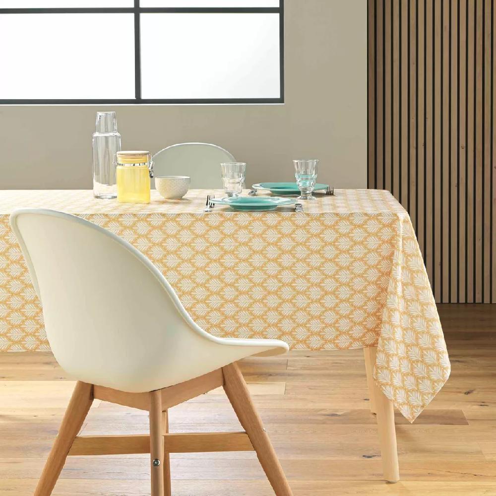 eminza Nappe rectangulaire anti tache (145 x 240 cm) Davia Jaune ocre