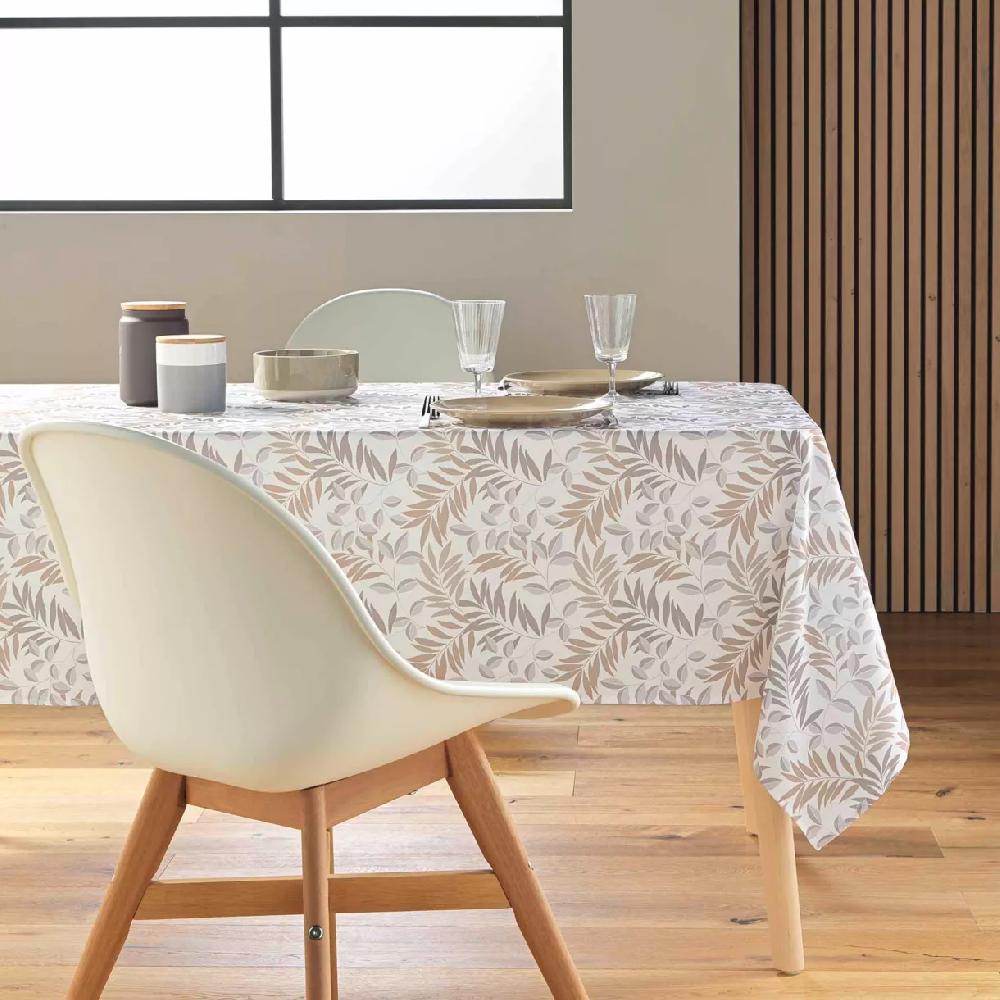 eminza Nappe rectangulaire anti tache (145 x 240 cm) Nedelia Beige