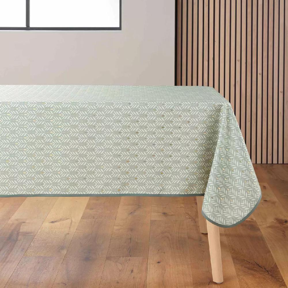 eminza Nappe rectangulaire anti tache (145 x 240 cm) Piana Vert sauge