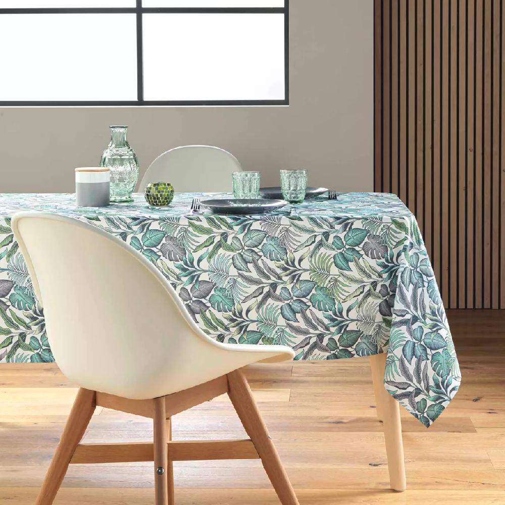 eminza Nappe rectangulaire anti tache (145 x 240 cm) Stylis Verte