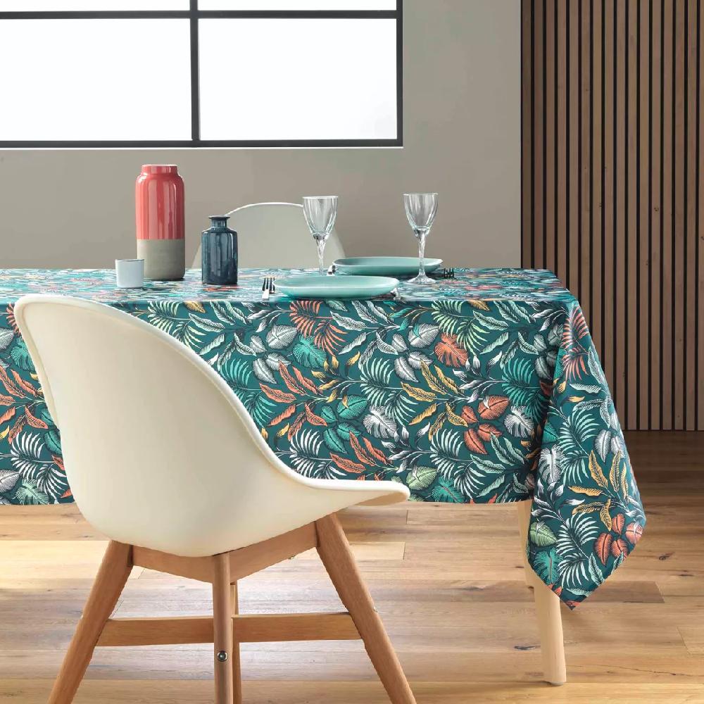 eminza Nappe rectangulaire anti tache (145 x 240 cm) Stylis Bleue