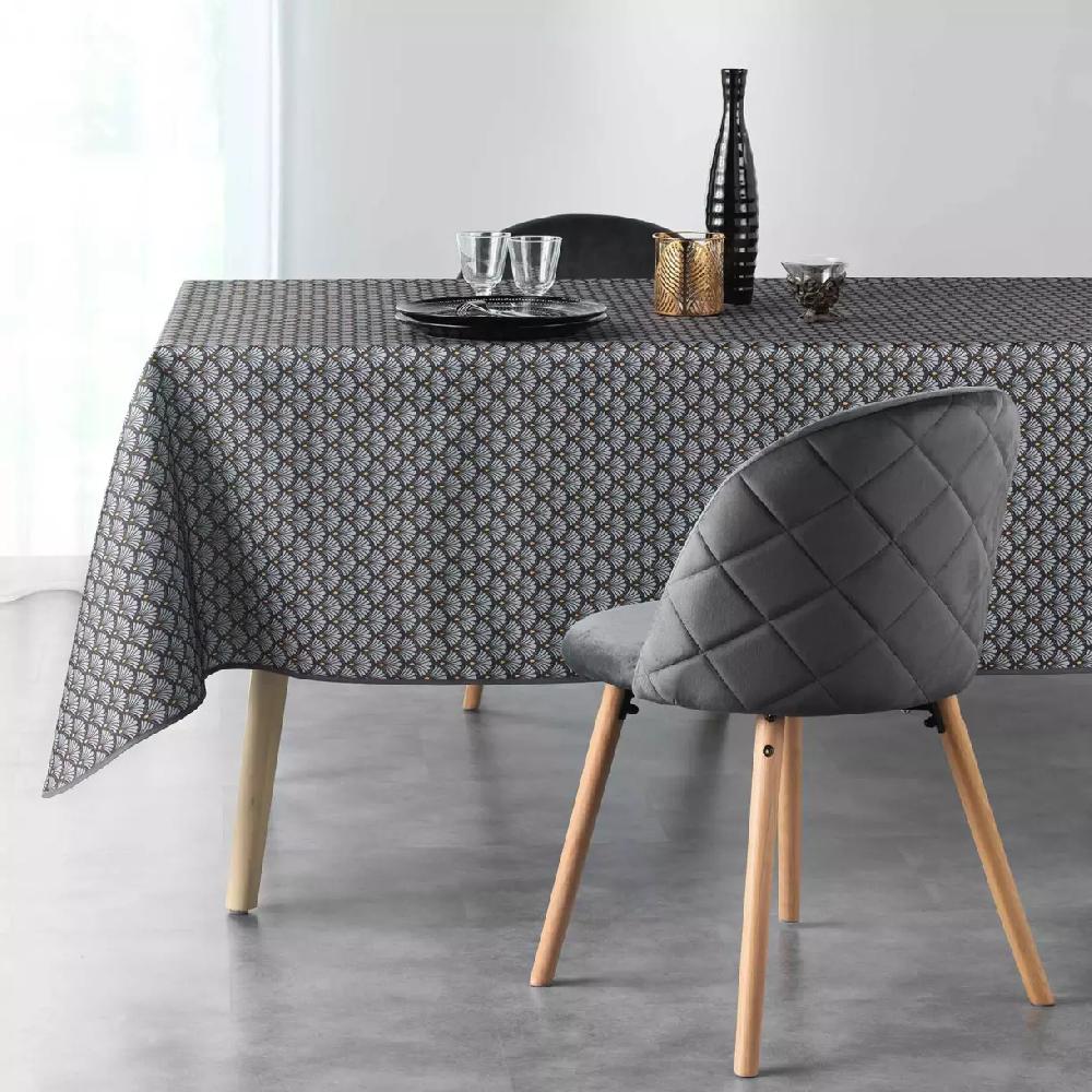 eminza Nappe rectangulaire anti tache (150 x 240 cm) Artchic Gris anthracite