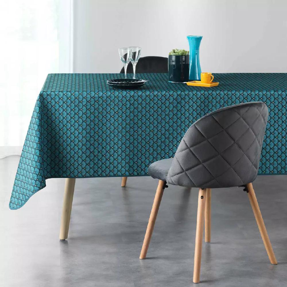 eminza Nappe rectangulaire anti tache (150 x 240 cm) Artchic Bleue