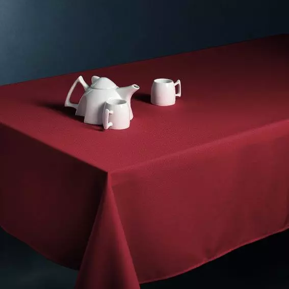 eminza Nappe rectangulaire anti tache (150 x 300 cm) Lina Rouge bordeaux