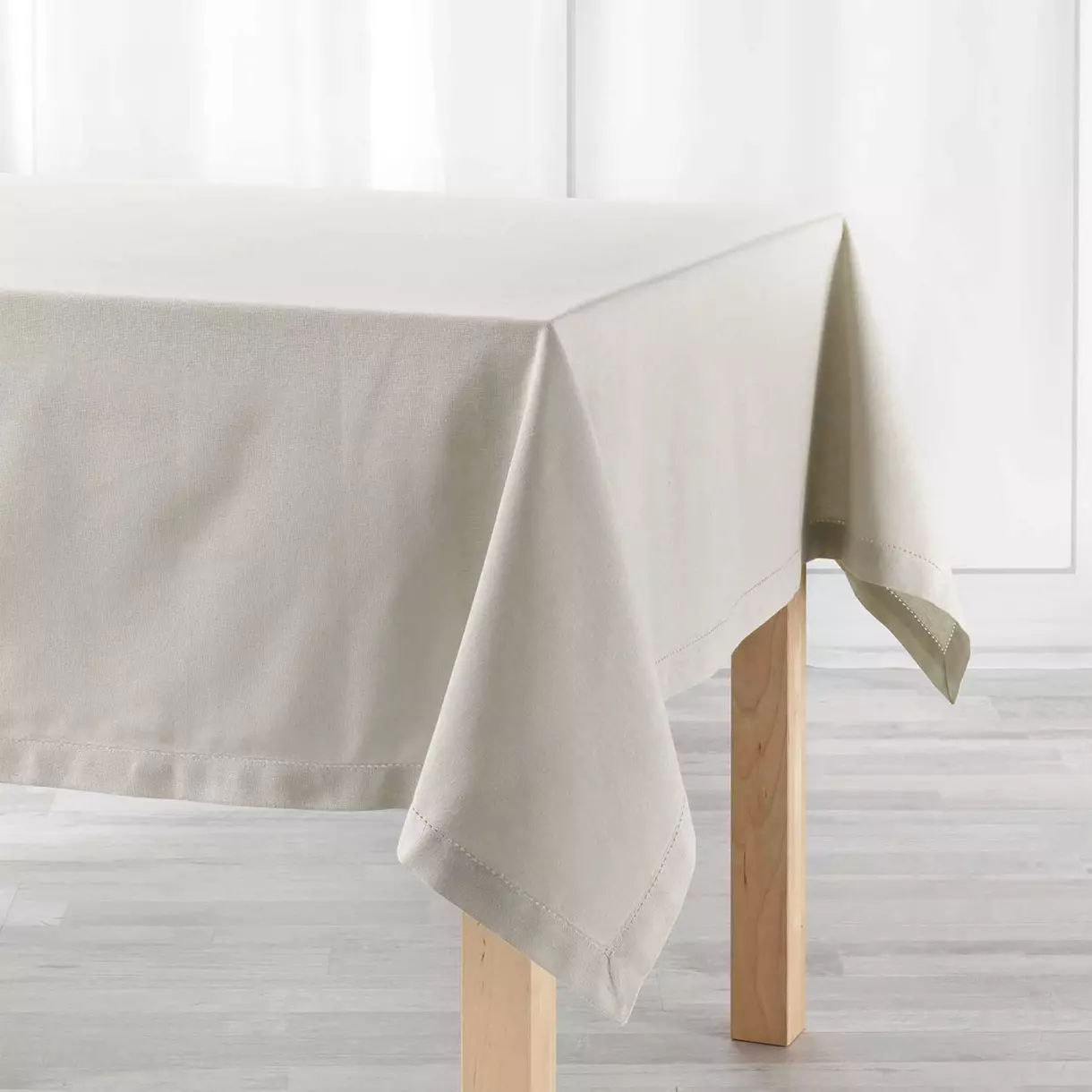 eminza Nappe rectangulaire coton (140 x 240 cm) Charline Beige