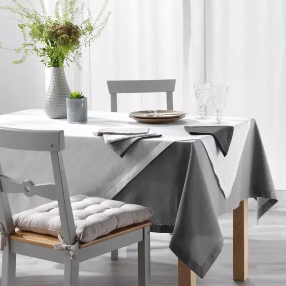 Eminza Nappe Rectangulaire Coton (140 X 240 Cm) Charline Blanche