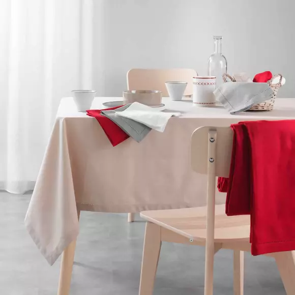 Eminza Nappe Rectangulaire Coton (140 X 240 Cm) Charline Rouge