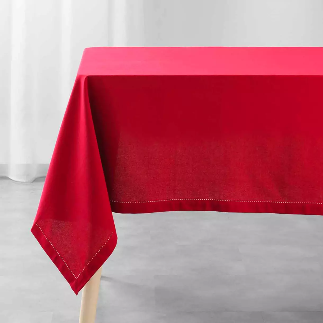eminza Nappe rectangulaire coton (140 x 240 cm) Charline Rouge