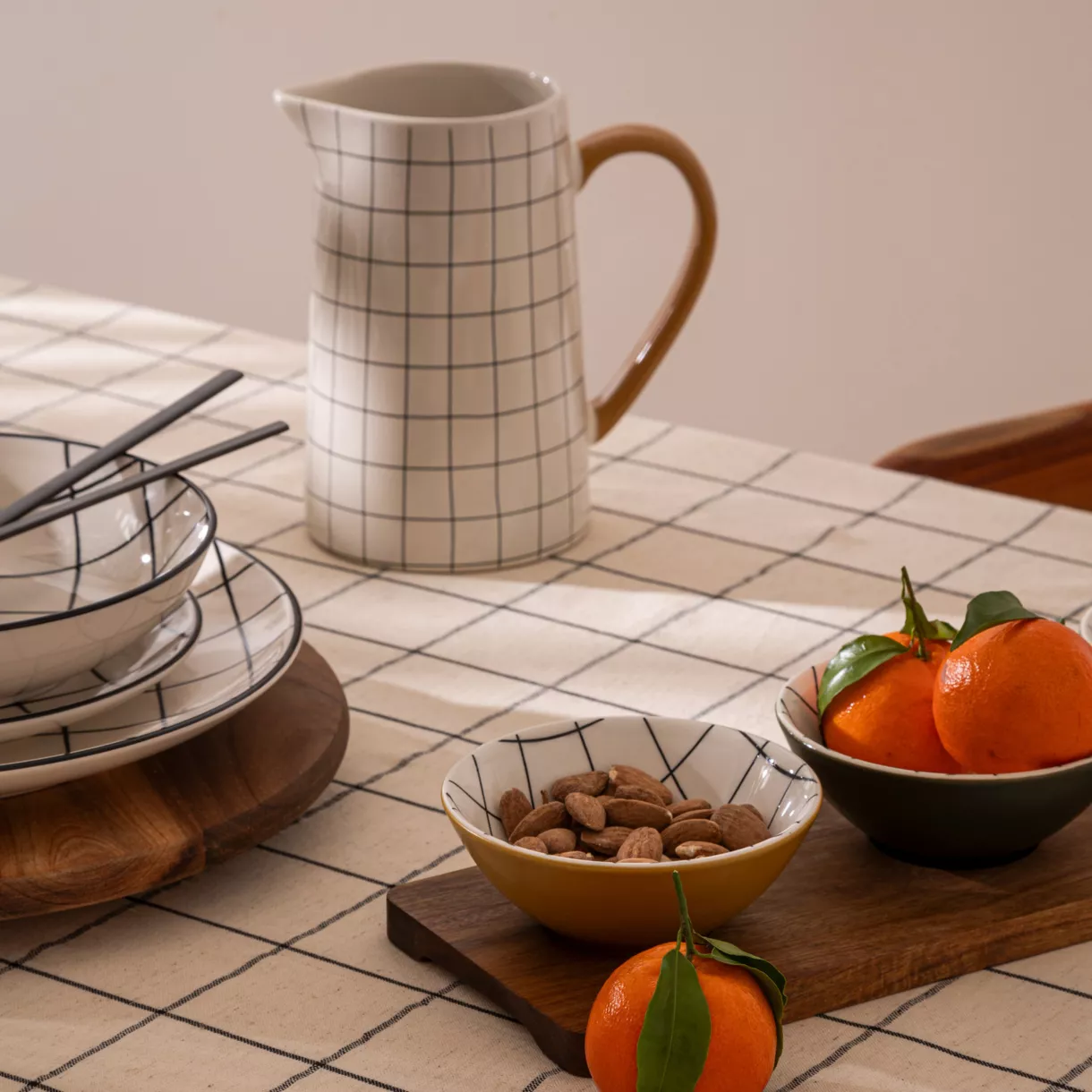 eminza Nappe rectangulaire coton (150 x 250 cm) Cory Beige