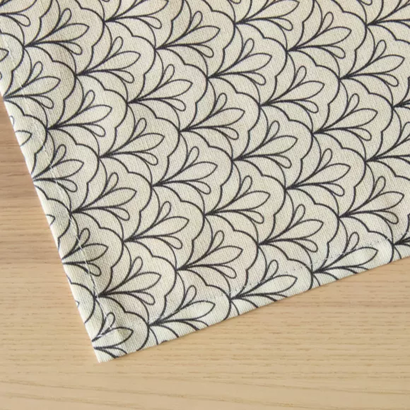 Eminza Nappe Rectangulaire Coton Enduit (150 X 250 Cm) Clara Grise