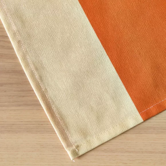Eminza Nappe Rectangulaire Coton Enduit (150 X 250 Cm) Clementine Orange