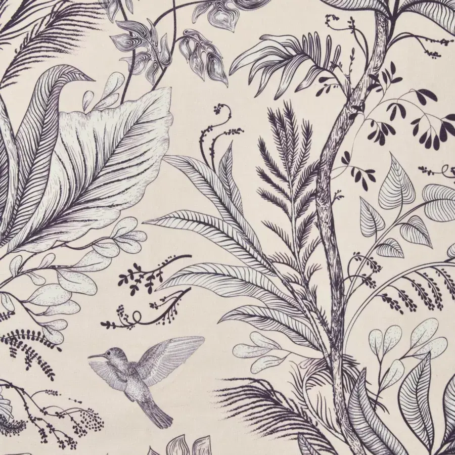 Eminza Nappe Rectangulaire Coton Enduit (150 X 250 Cm) Colibri Grise